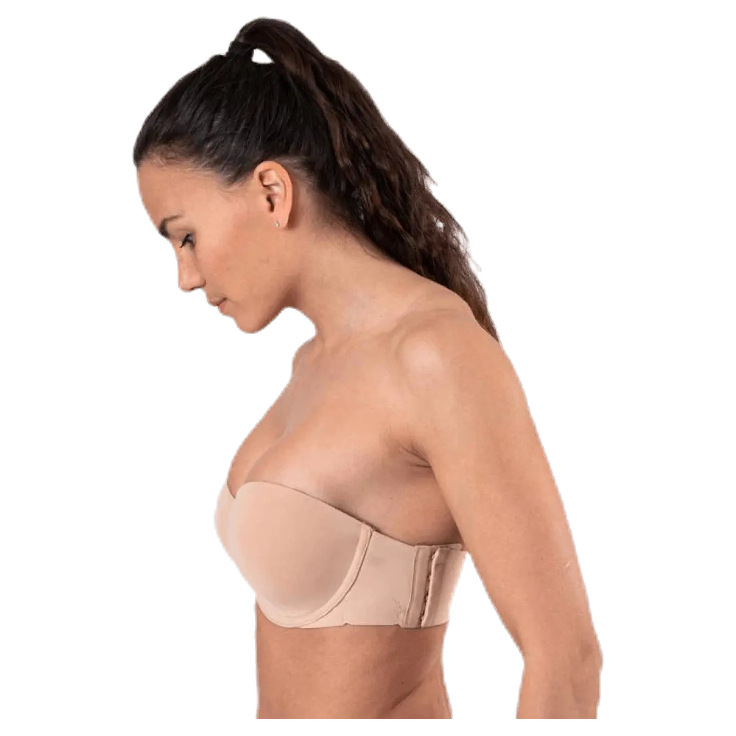 Light Lined Strapless Beige