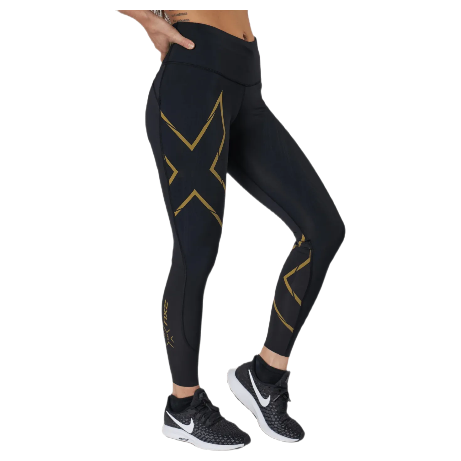 Light Speed Mid-Rise Compression Black/Gold