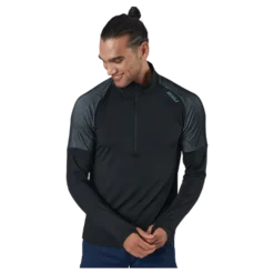 Light Speed 1/2 Zip Black/silver Reflective