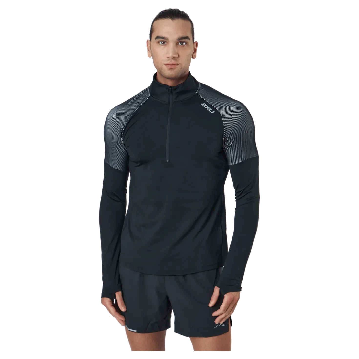 Light Speed 1/2 Zip Black/silver Reflective