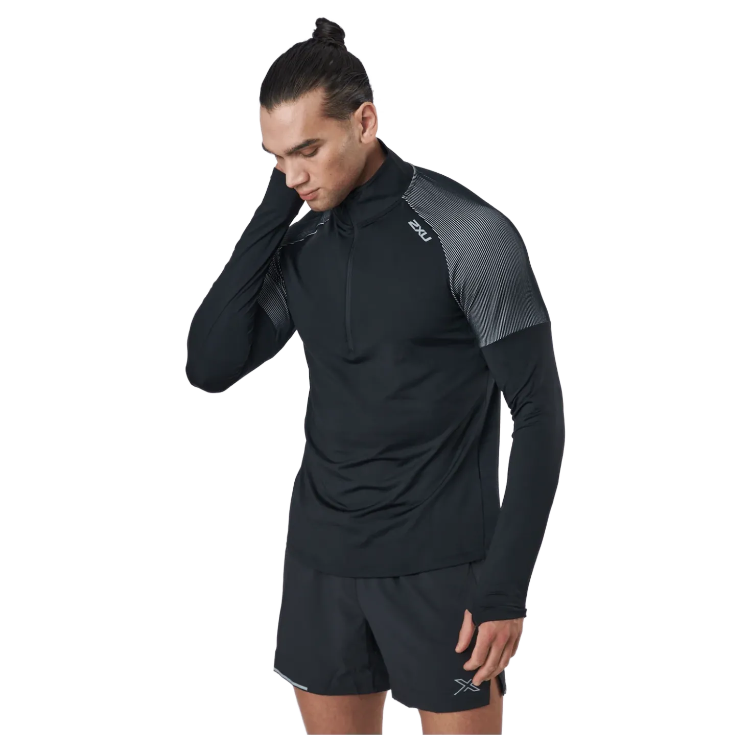 Light Speed 1/2 Zip Black/silver Reflective