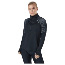 Light Speed 1/2 Zip Black/silver Reflective