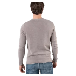 Linen Knit Crew Neck Grey