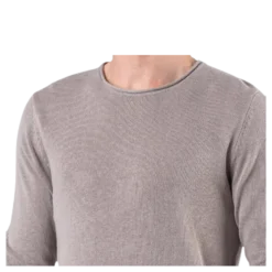 Linen Knit Crew Neck Grey