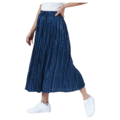 Liva Plisse Skirt Blue