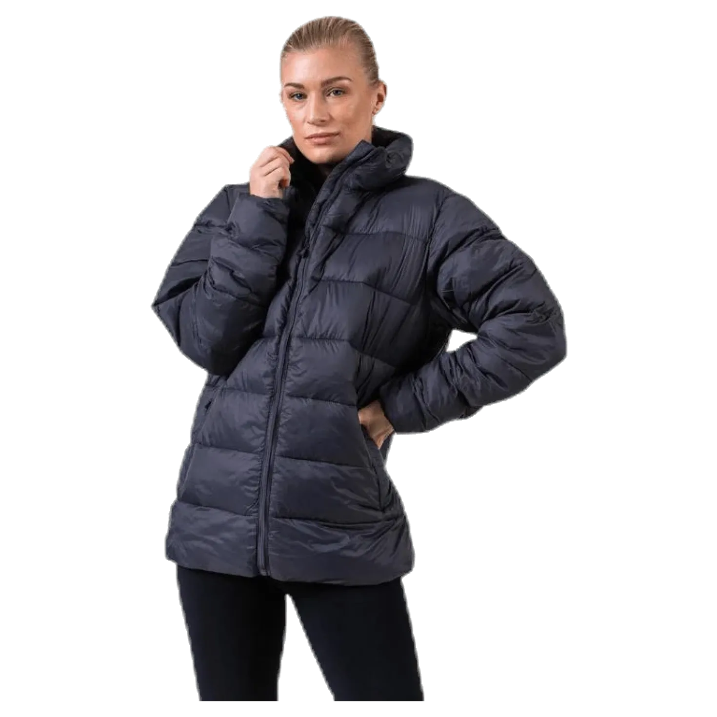 Logo Amby Padded Jacket Grey