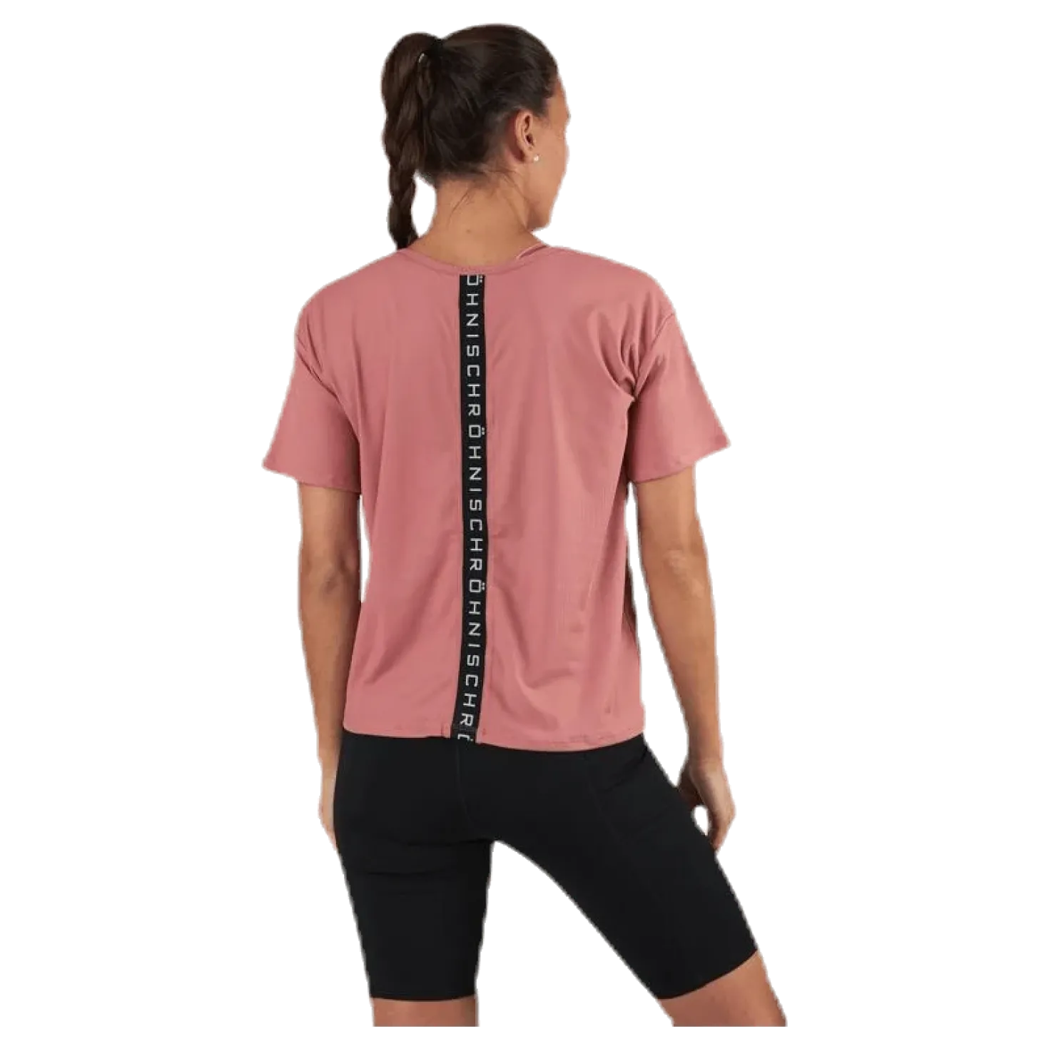 Logo Ribbed Tee Pink
