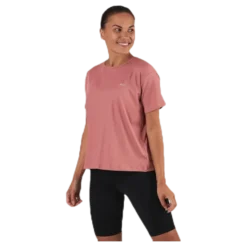 Logo Ribbed Tee Pink