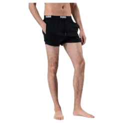 Logo Short Length Swim Shorts Black