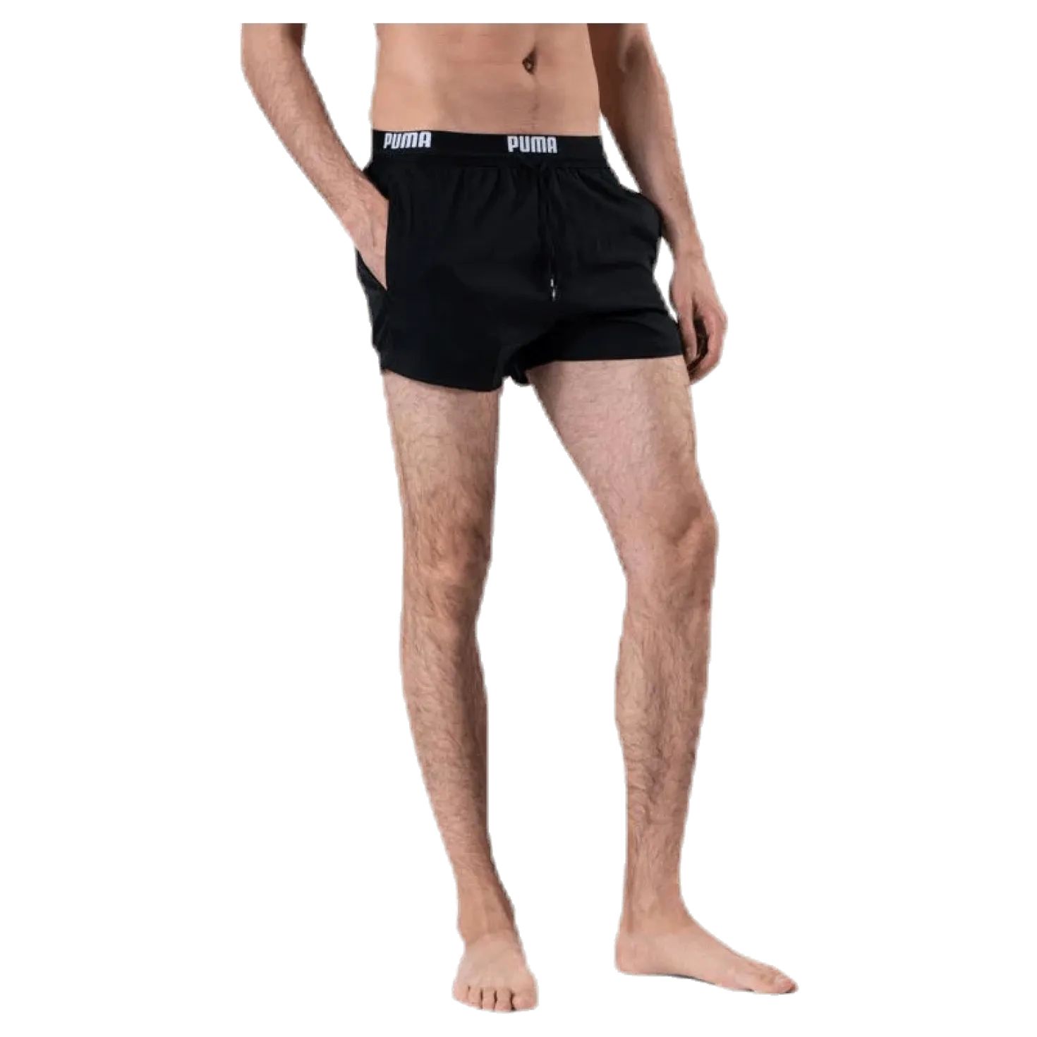 Logo Short Length Swim Shorts Black