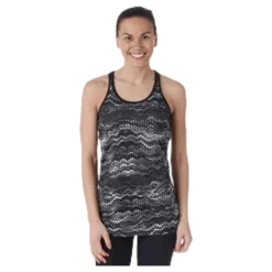 Long Racerback AOP Black