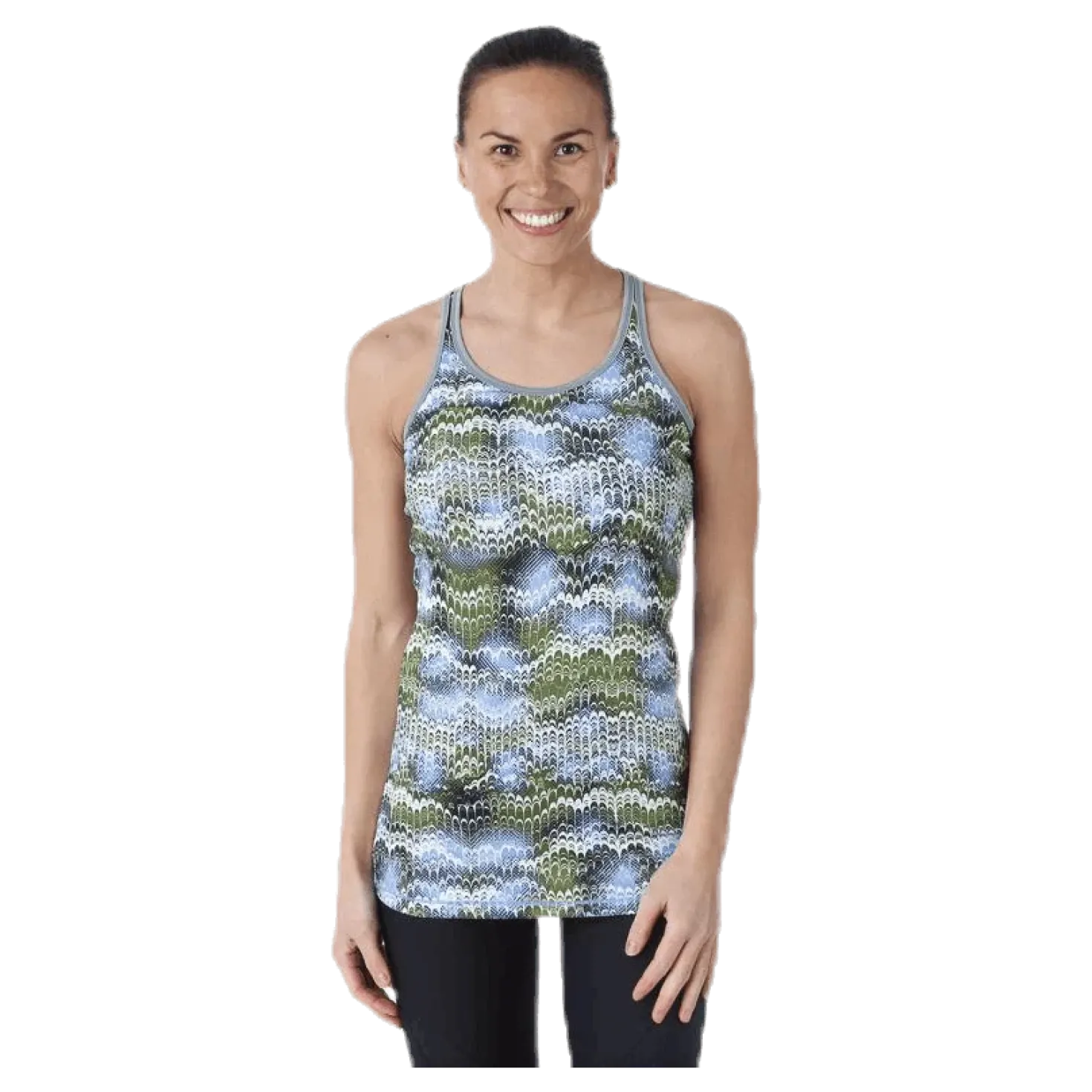 Long Racerback AOP Blue