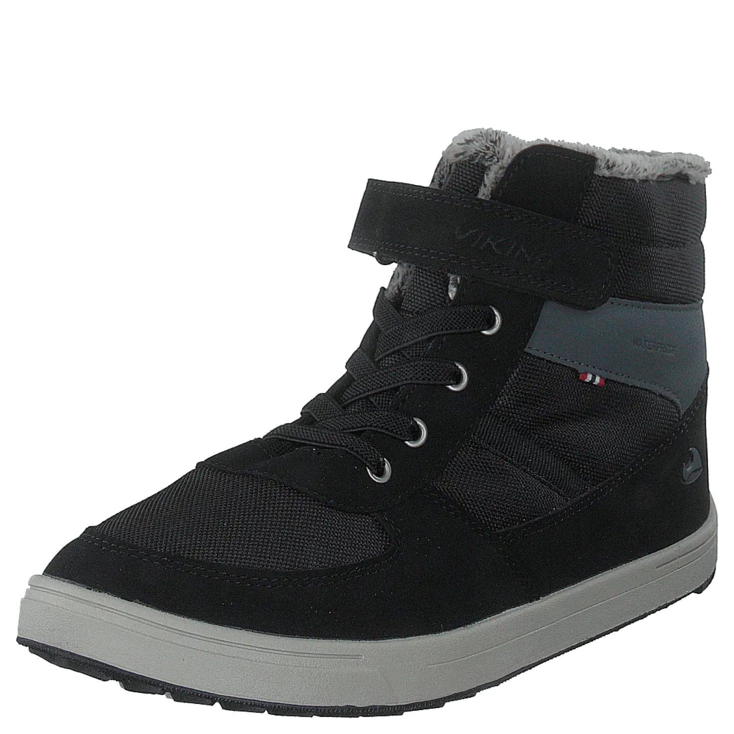 Lucas Mid WP Warm Jr Black/Grey