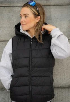 Lulu Hood Vest Black