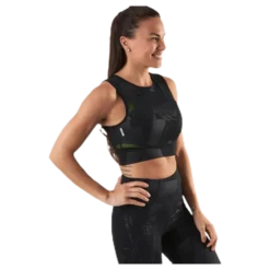 Mado Aop Cropped Training Top Black