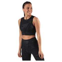Mado Aop Cropped Training Top Black