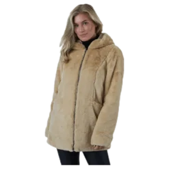 Malou Faux Fur Coat Cc Otw Beige