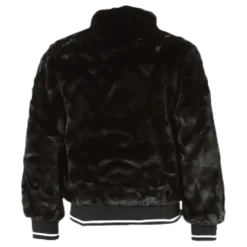 Manette Faux Fur Bomber Jacket Black