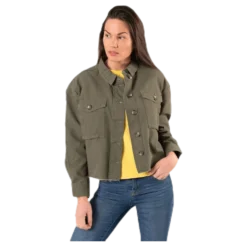Marina Crop Jacket Green