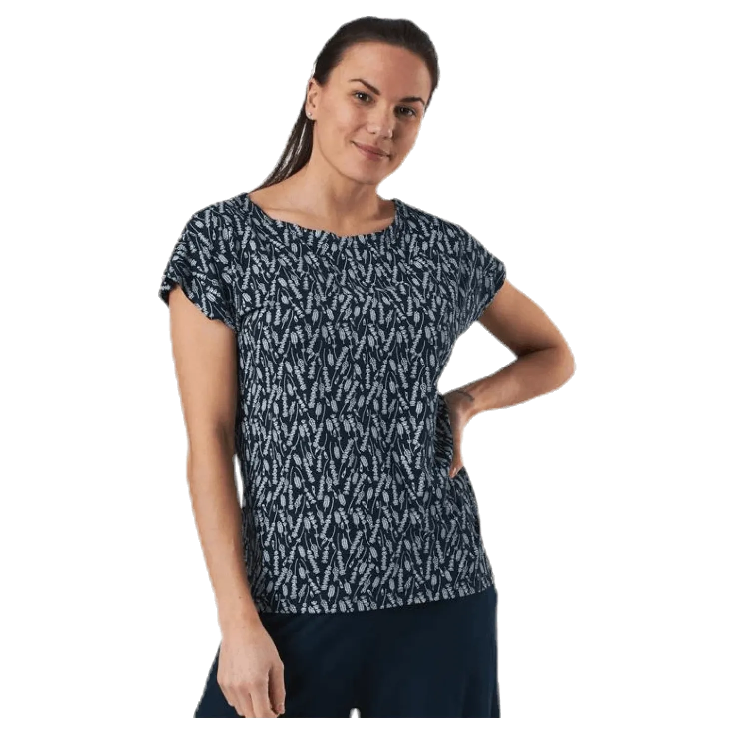 Melanie Capsleeve Blue/Patterned