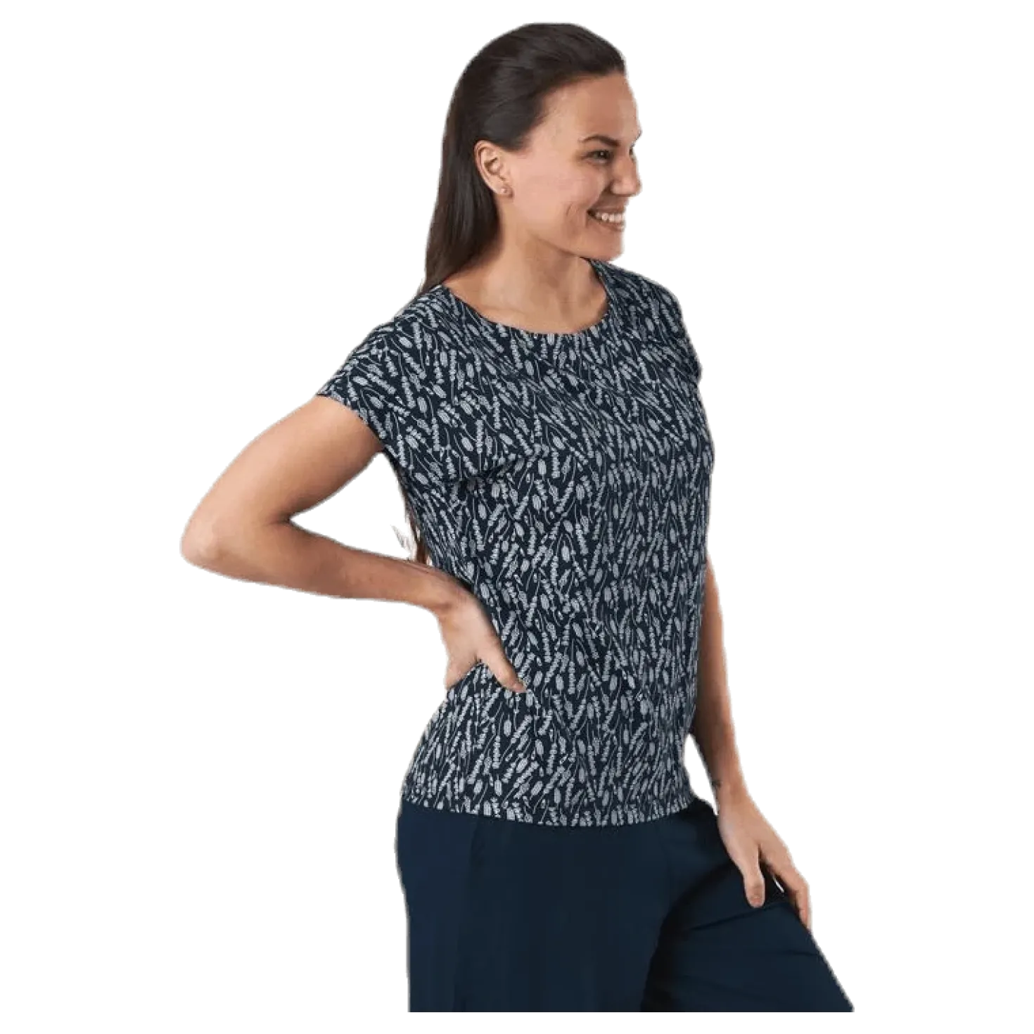 Melanie Capsleeve Blue/Patterned