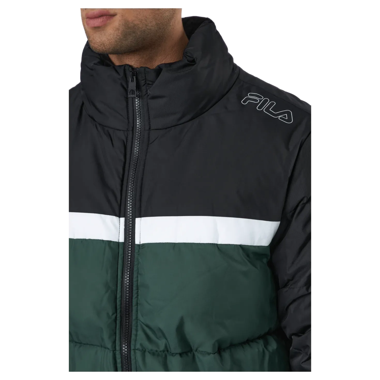 Men Oliver Puff Jacket Sycamore-black-bright White