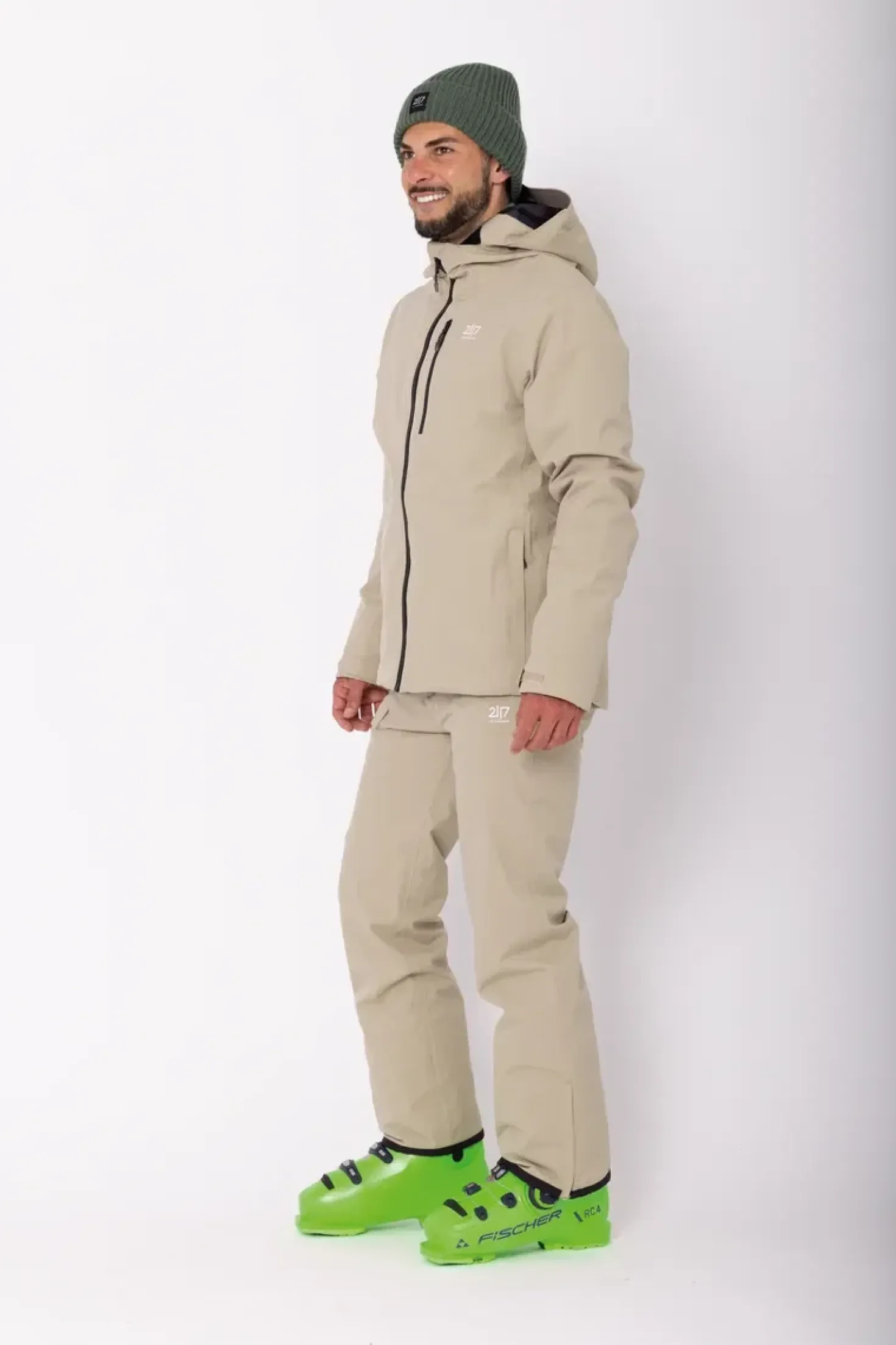 Men’S Light Padded Ski Jacket Kabo Sand