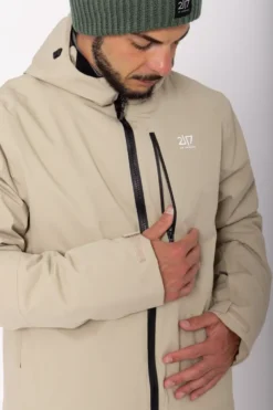 Men’S Light Padded Ski Jacket Kabo Sand
