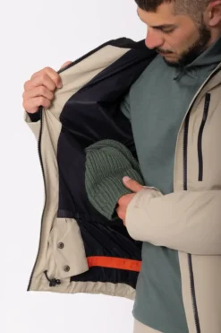 Men’S Light Padded Ski Jacket Kabo Sand