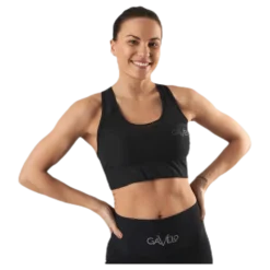 Mesh Black Swirl Sports Bra Black
