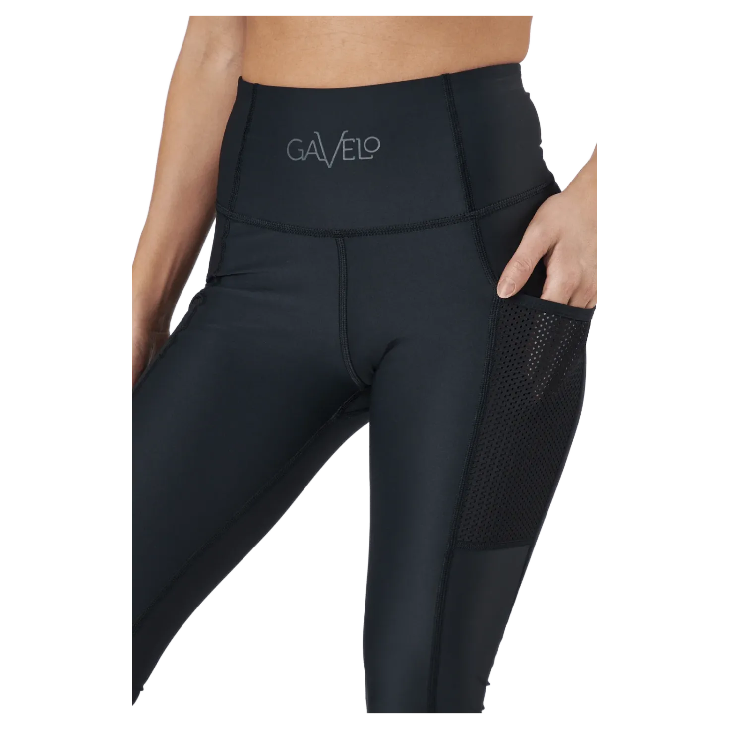Mesh Pocket Leggings Black