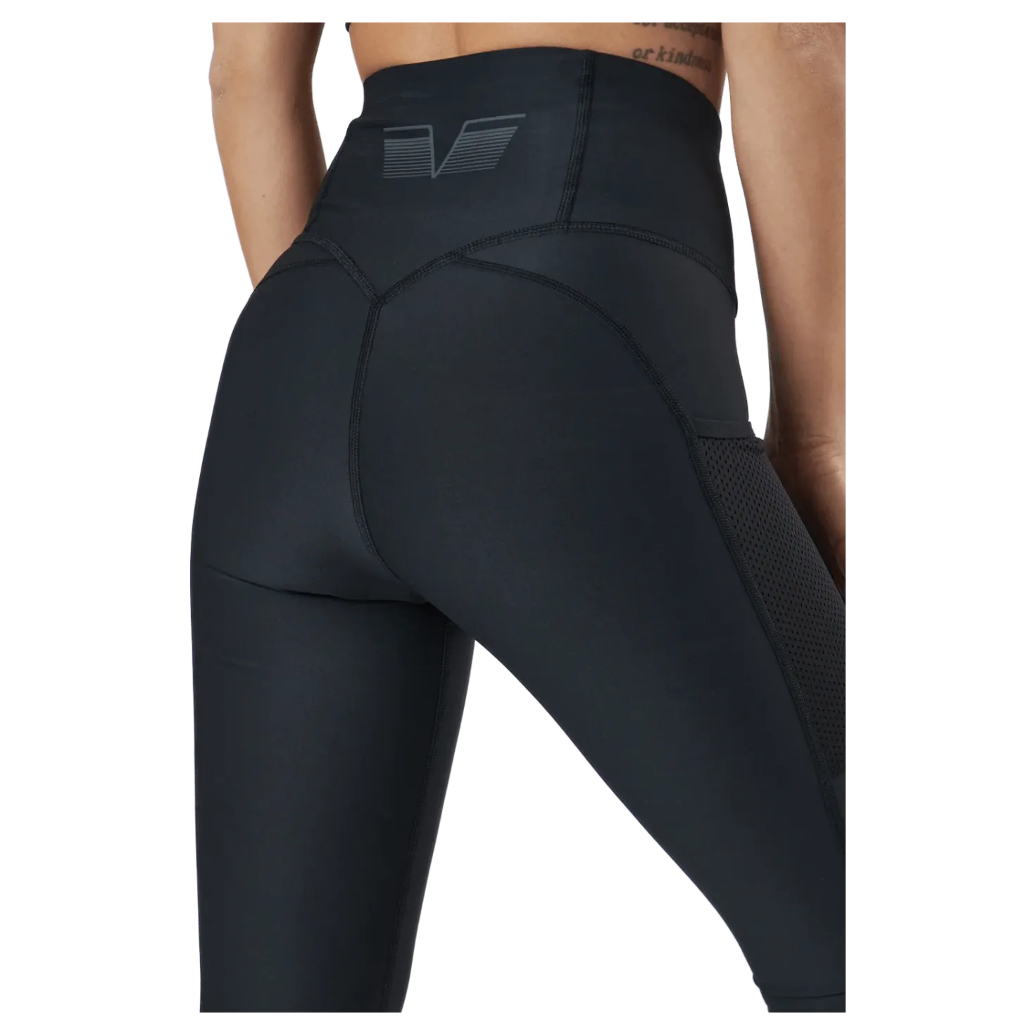 Mesh Pocket Leggings Black