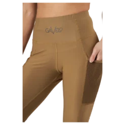 Mesh Pocket Leggings Dark Brown
