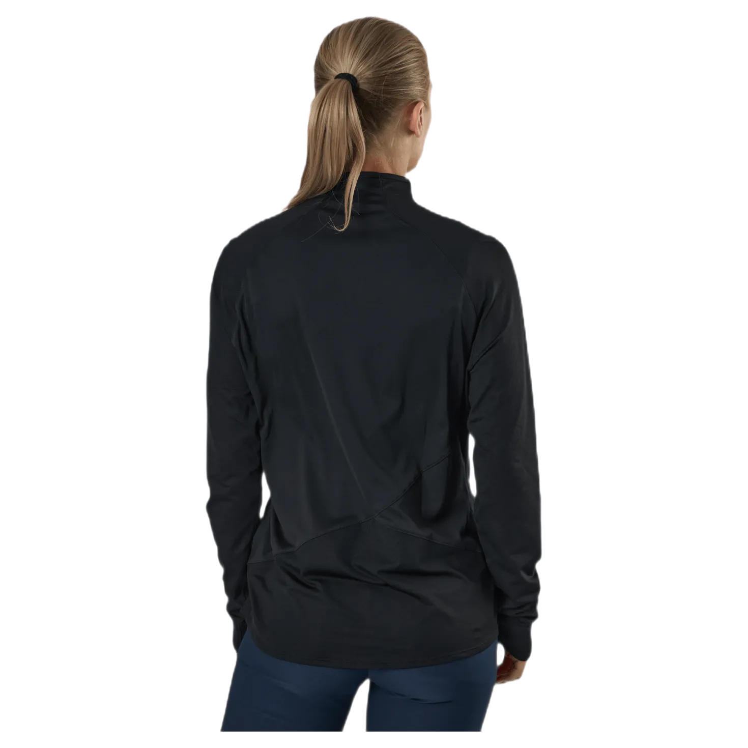 Mesh 1/4 Zip Black