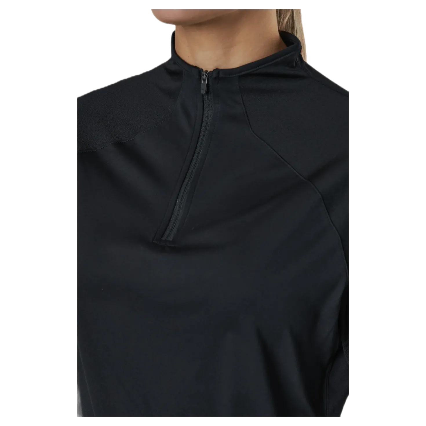 Mesh 1/4 Zip Black