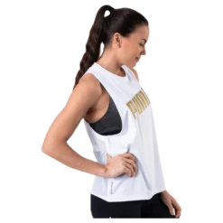 Metal Splash Adjustable Tank White