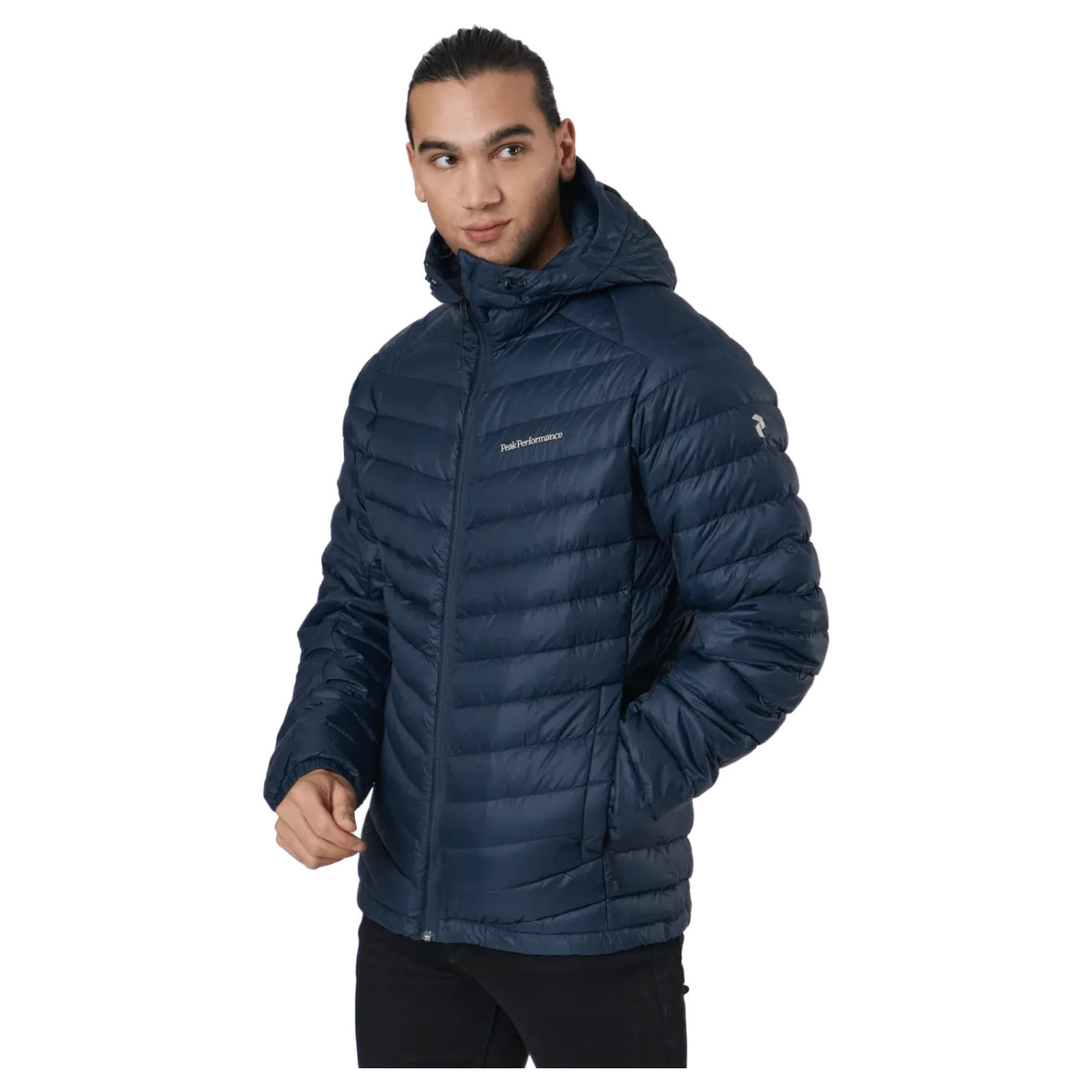 M Frost Down Hood Jacket Blue Shadow