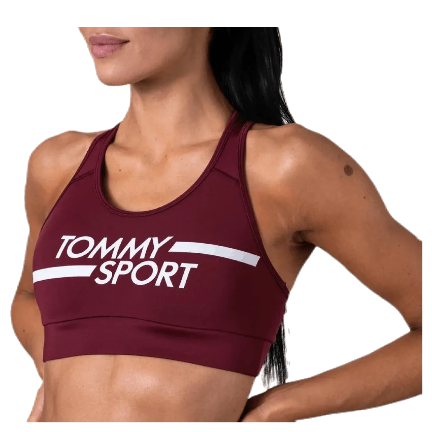 Mid Support Bra Logo Red