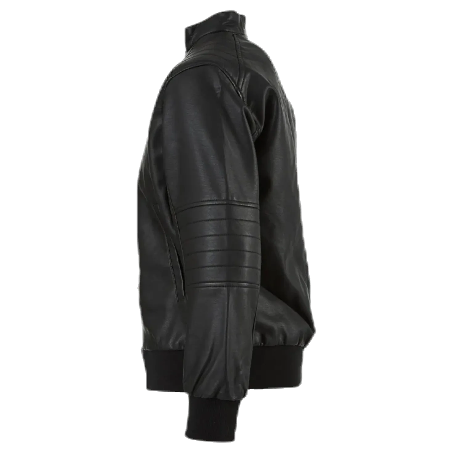 Mike Faux Leather Jacket Black