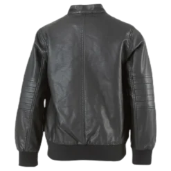 Mike Faux Leather Jacket Black
