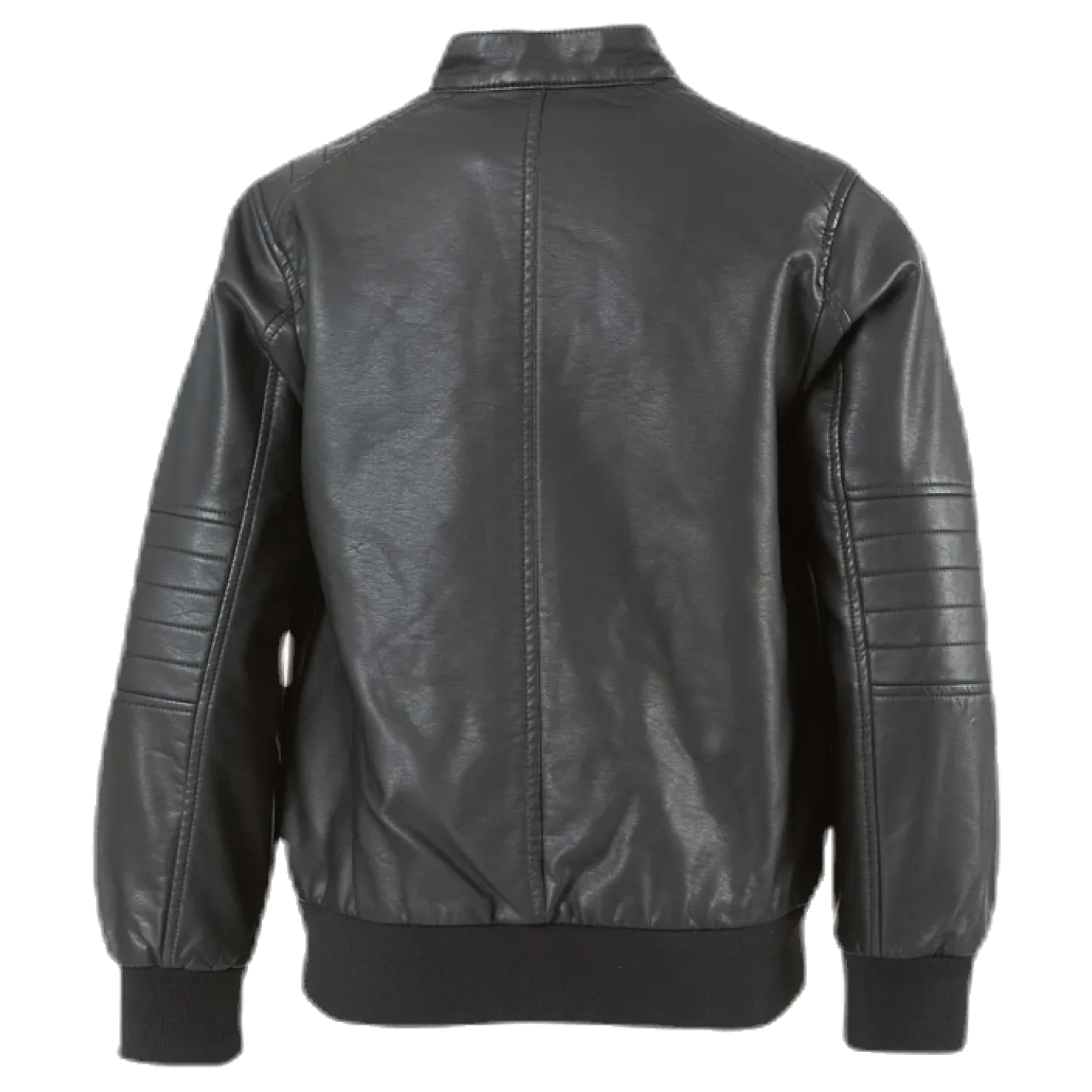 Mike Faux Leather Jacket Black