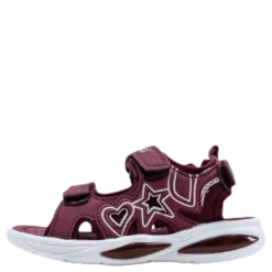 Miki Kids Lite Sandal w Lights Purple