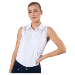 Miko Sleeveless Poloshirt White