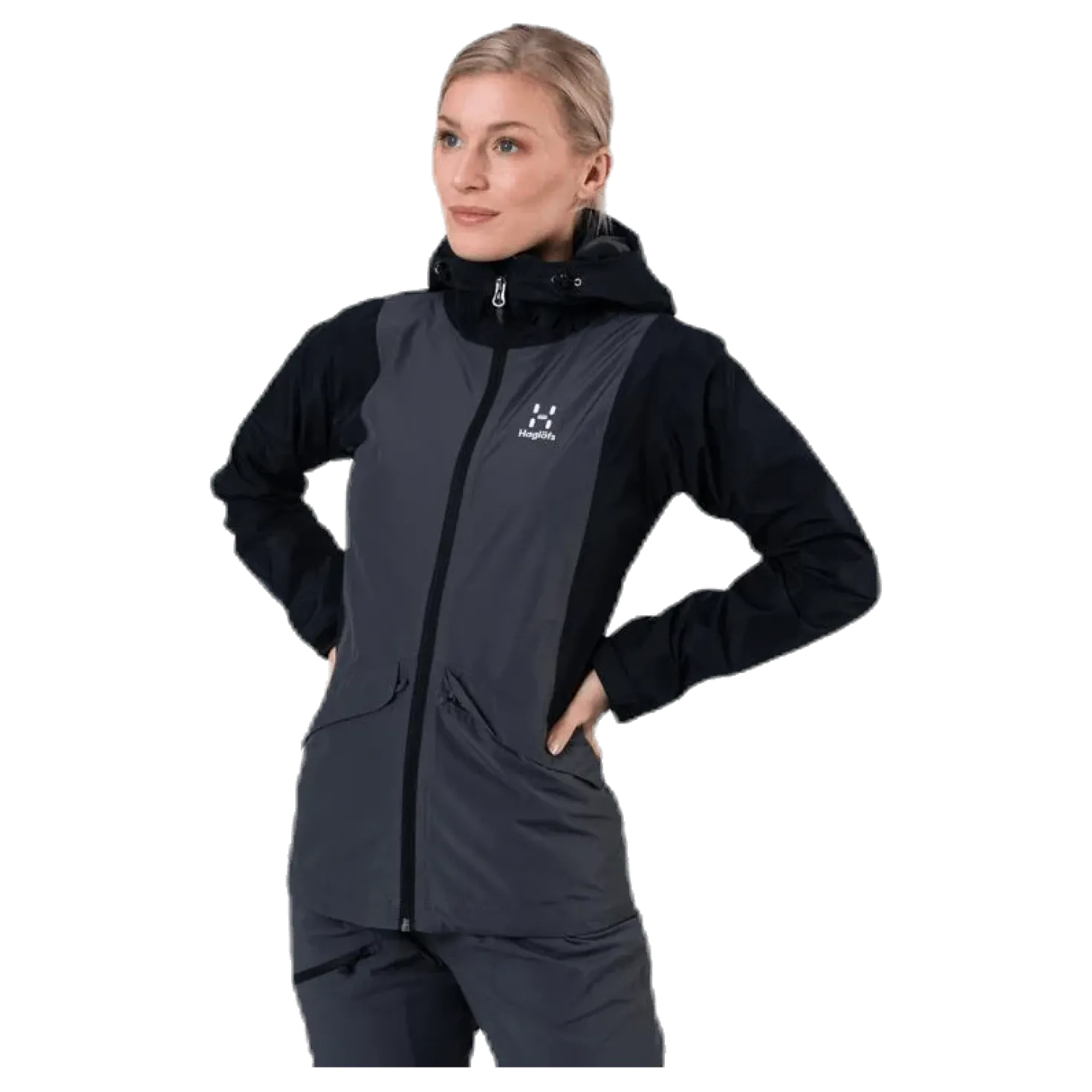 Mila Rain Jacket Black/Grey