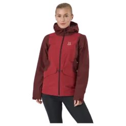 Mila Rain Jacket Maroon Red/brick Red