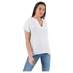 Molly Ss V-Neck White