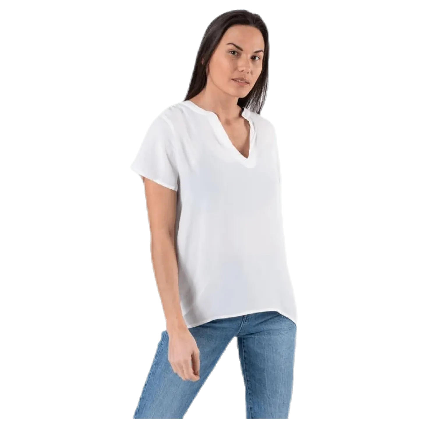Molly Ss V-Neck White