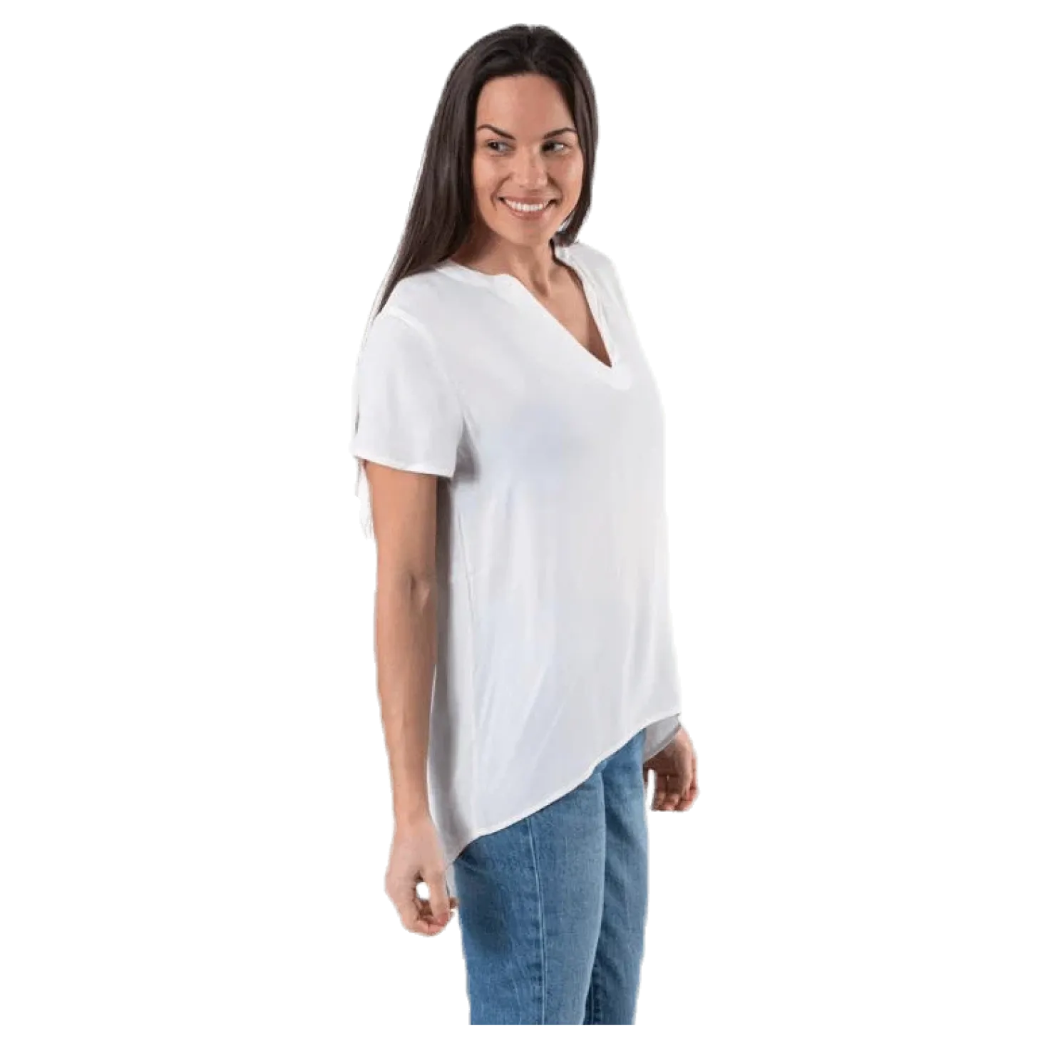 Molly Ss V-Neck White