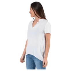 Molly Ss V-Neck White
