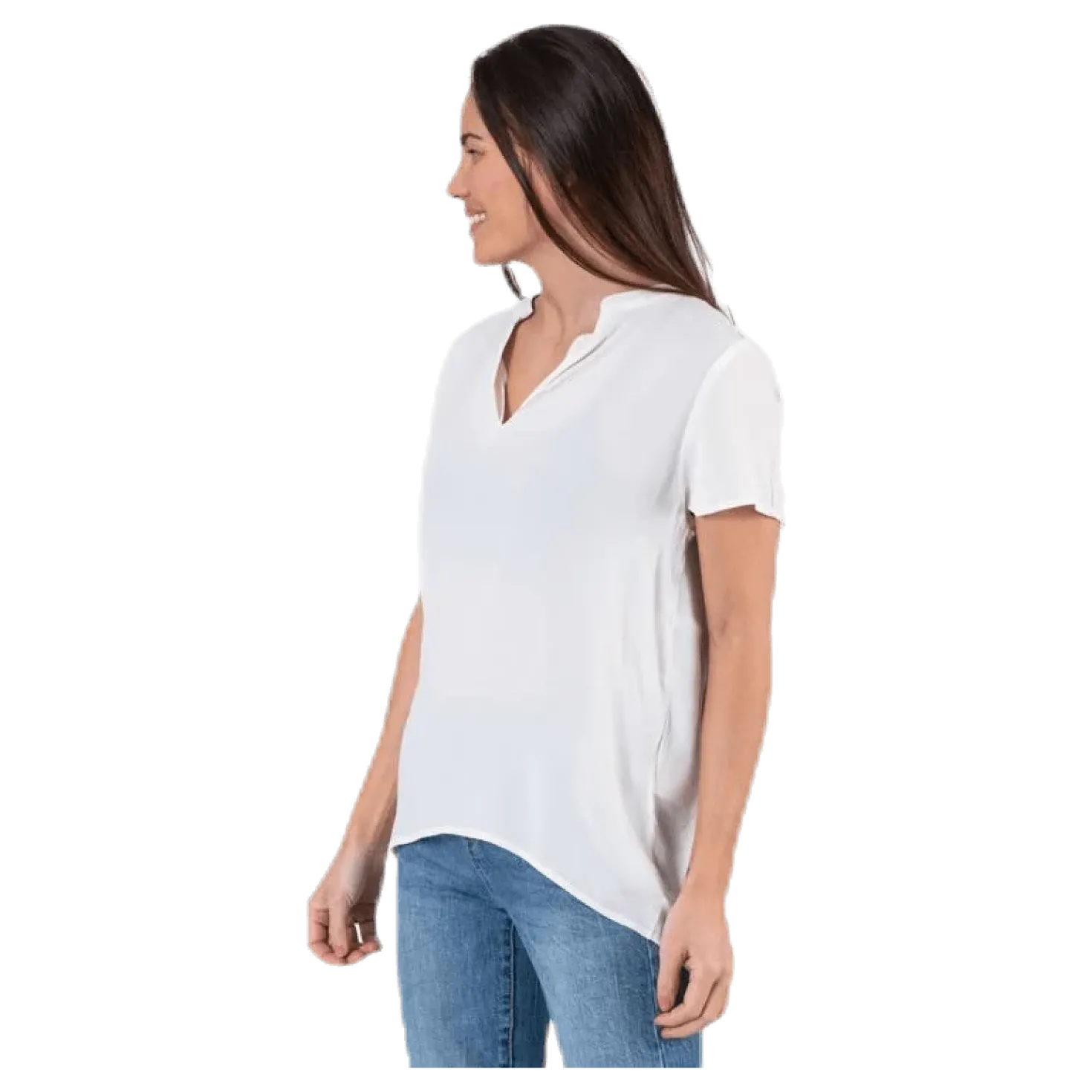 Molly Ss V-Neck White